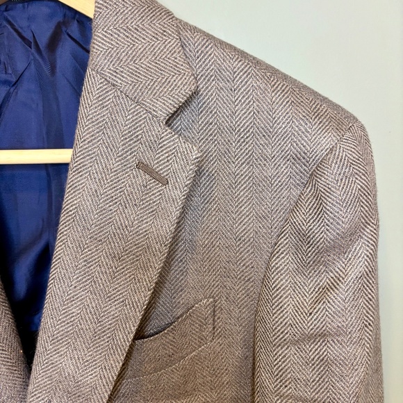 Sid Mashburn Kincaid No. 2 Sz 38R Linen/Wool Brown/Gray Sport Coat Made in Italy - Picture 6 of 7